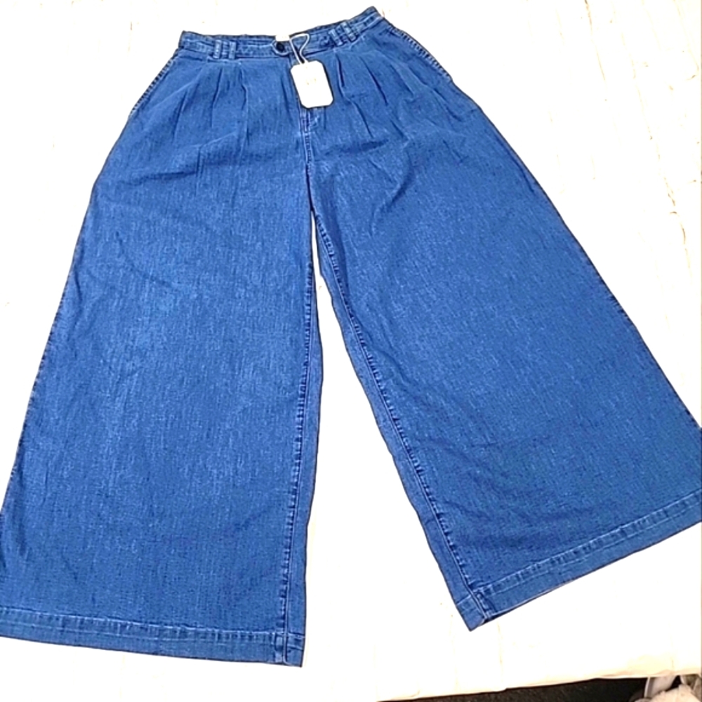 NWT Gap x Doen 29/8 Limited Edition High Rise Wide Leg Denim Jeans Pants